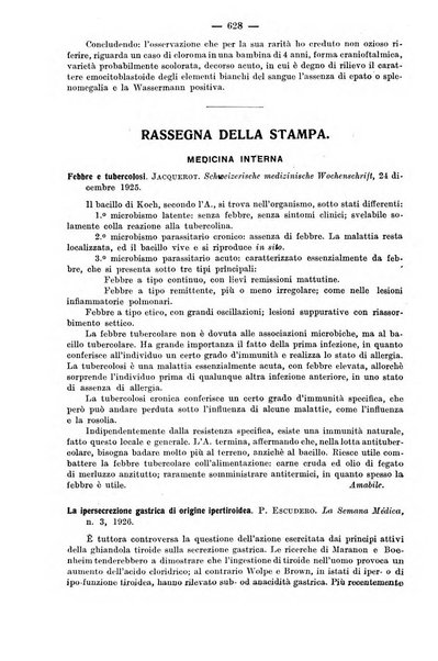 Il morgagni rivista settimanale