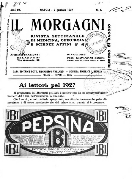 Il morgagni rivista settimanale