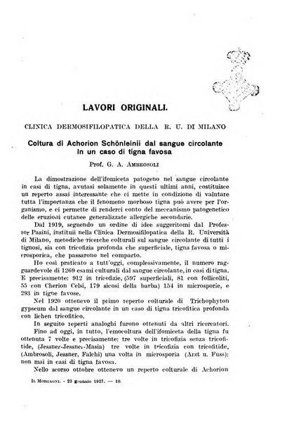 Il morgagni rivista settimanale