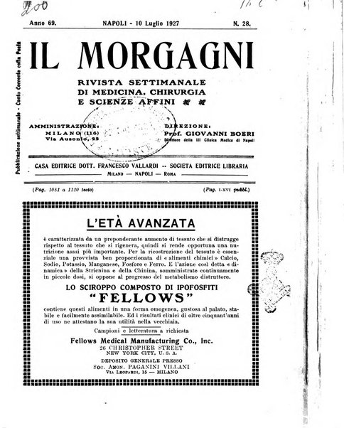 Il morgagni rivista settimanale