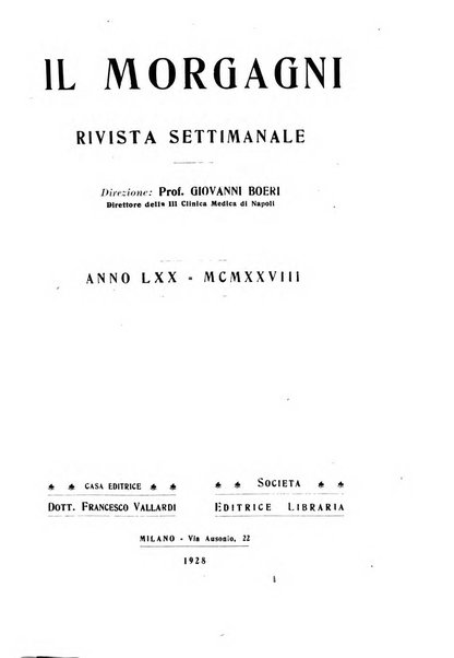 Il morgagni rivista settimanale