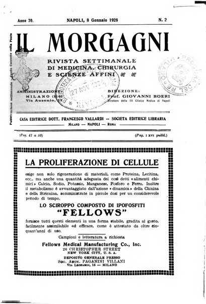 Il morgagni rivista settimanale