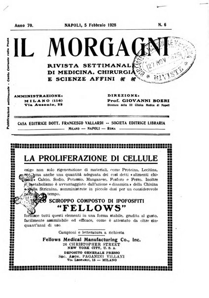 Il morgagni rivista settimanale