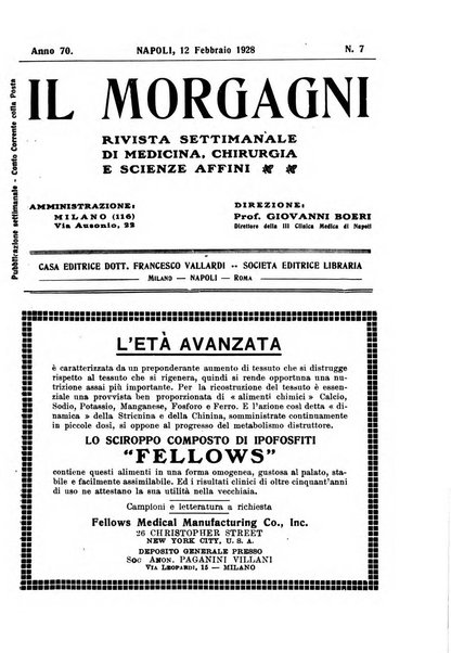 Il morgagni rivista settimanale