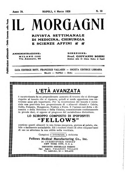 Il morgagni rivista settimanale