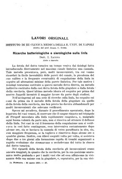 Il morgagni rivista settimanale