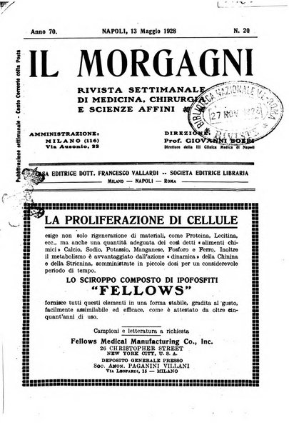 Il morgagni rivista settimanale