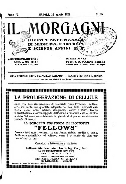 Il morgagni rivista settimanale