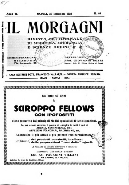 Il morgagni rivista settimanale