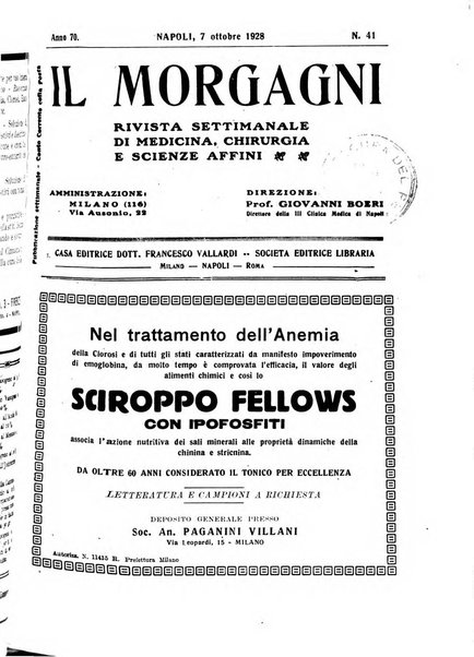 Il morgagni rivista settimanale