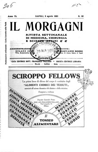 Il morgagni rivista settimanale