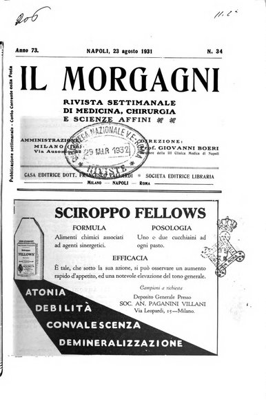 Il morgagni rivista settimanale