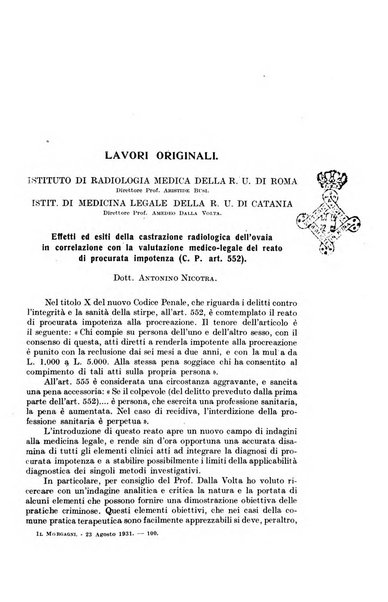 Il morgagni rivista settimanale