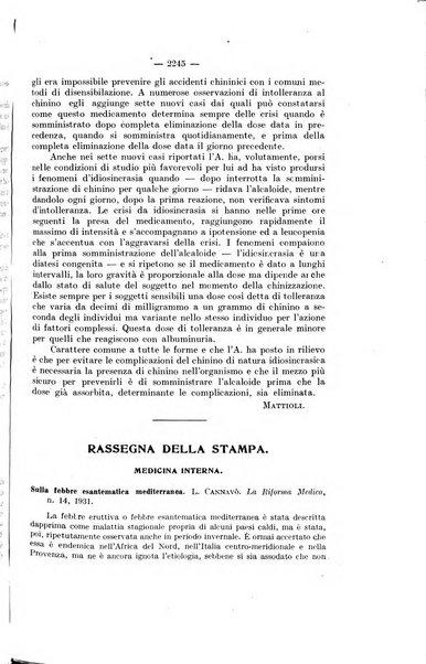 Il morgagni rivista settimanale