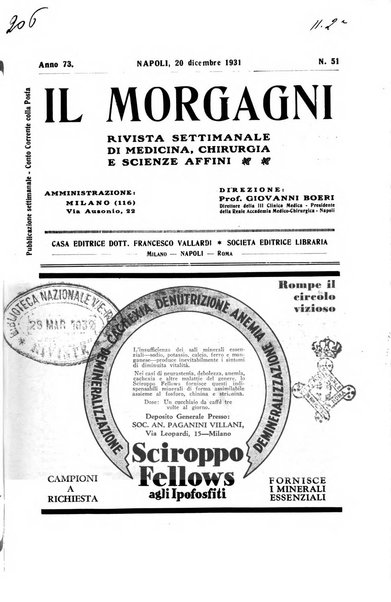 Il morgagni rivista settimanale