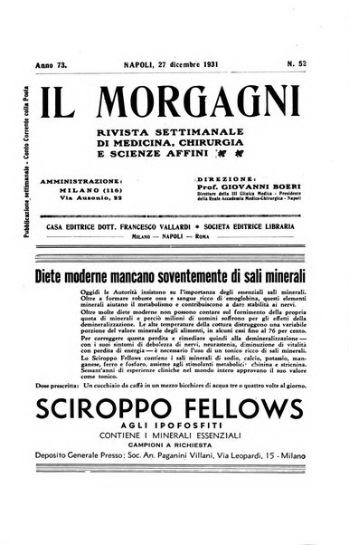 Il morgagni rivista settimanale