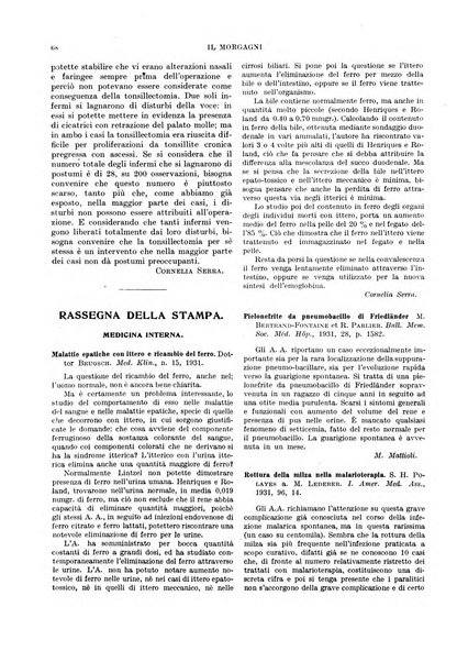 Il morgagni rivista settimanale