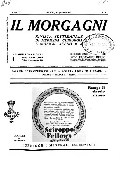 Il morgagni rivista settimanale