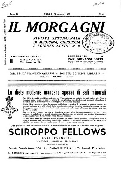 Il morgagni rivista settimanale