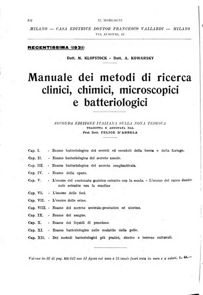 Il morgagni rivista settimanale