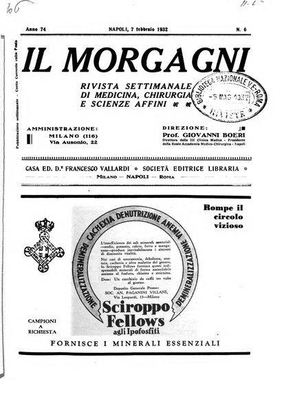 Il morgagni rivista settimanale