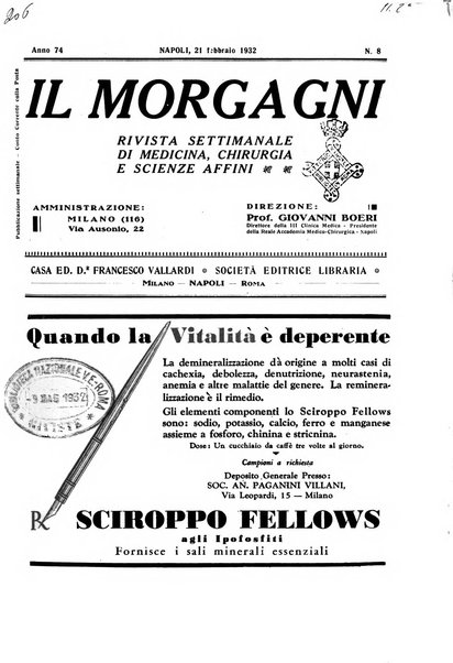 Il morgagni rivista settimanale