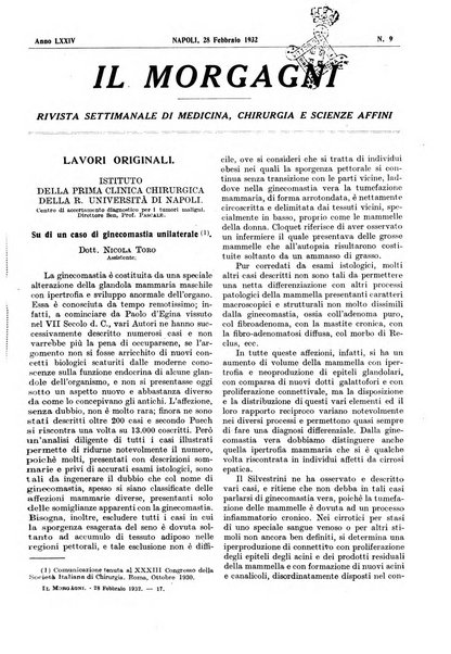 Il morgagni rivista settimanale