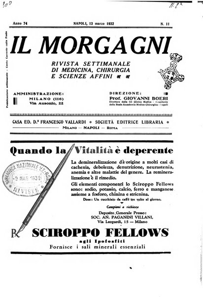 Il morgagni rivista settimanale