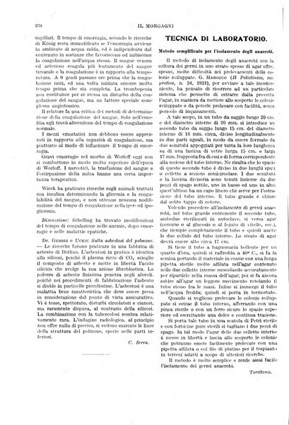 Il morgagni rivista settimanale