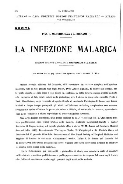 Il morgagni rivista settimanale