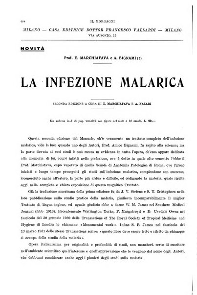 Il morgagni rivista settimanale