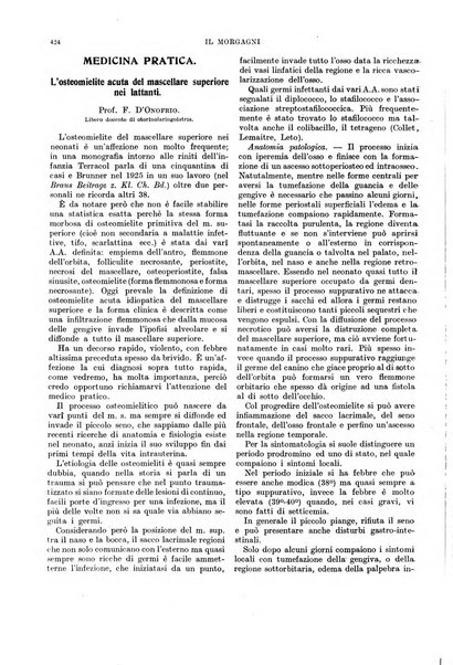 Il morgagni rivista settimanale