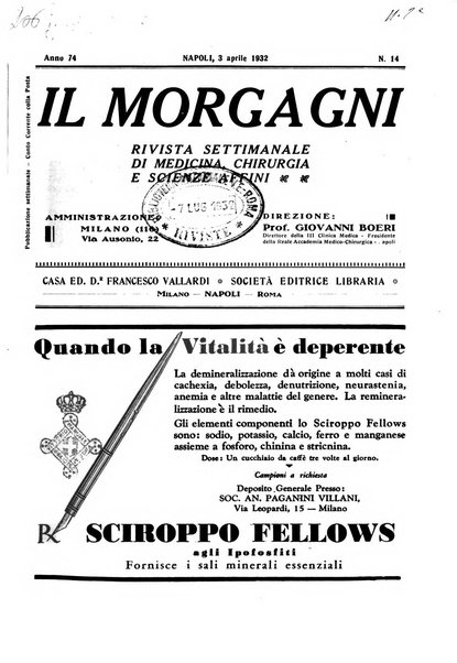 Il morgagni rivista settimanale