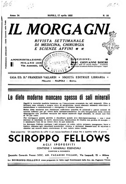 Il morgagni rivista settimanale