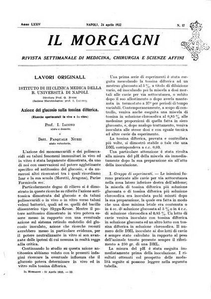 Il morgagni rivista settimanale