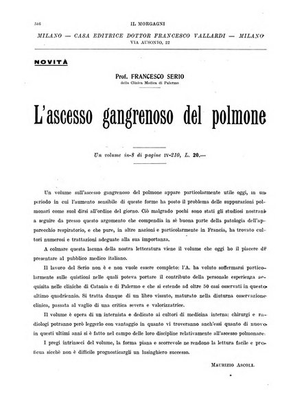 Il morgagni rivista settimanale