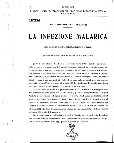 Il morgagni rivista settimanale