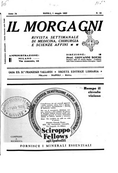 Il morgagni rivista settimanale