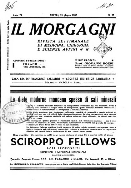 Il morgagni rivista settimanale