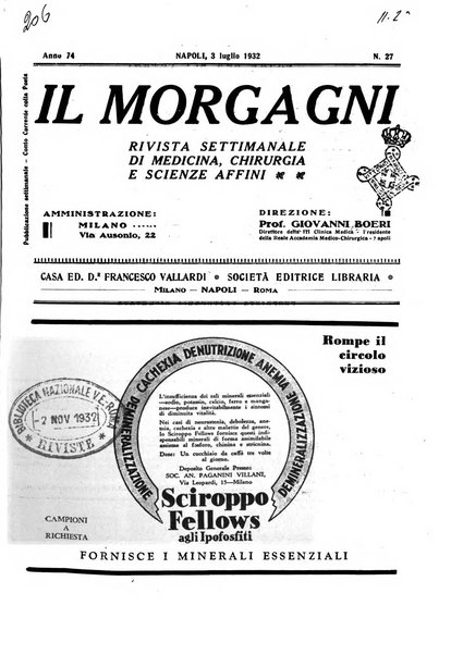 Il morgagni rivista settimanale