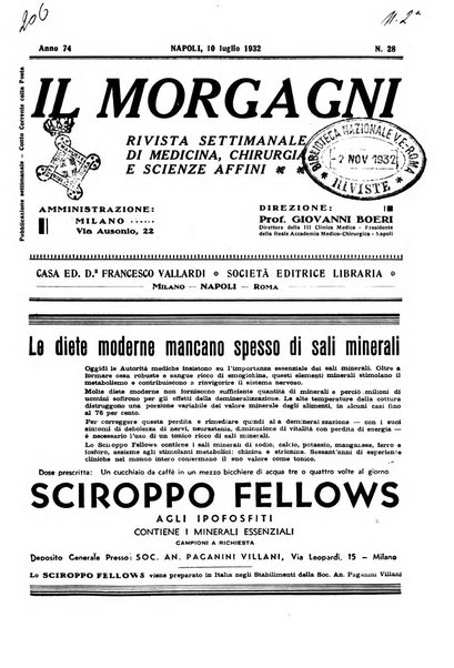 Il morgagni rivista settimanale