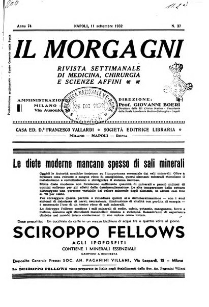 Il morgagni rivista settimanale