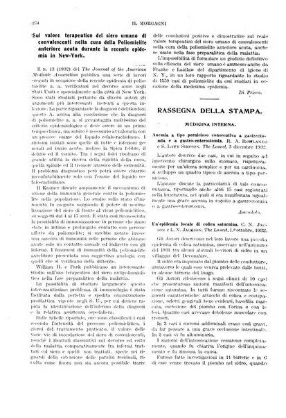 Il morgagni rivista settimanale