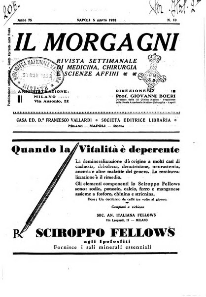 Il morgagni rivista settimanale