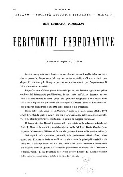 Il morgagni rivista settimanale