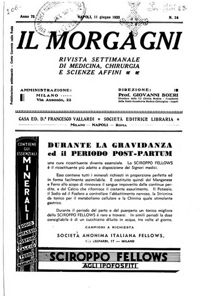 Il morgagni rivista settimanale