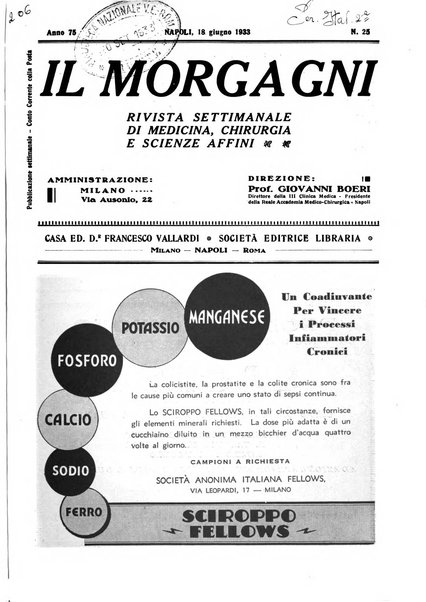 Il morgagni rivista settimanale