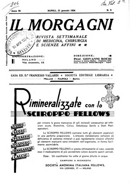 Il morgagni rivista settimanale