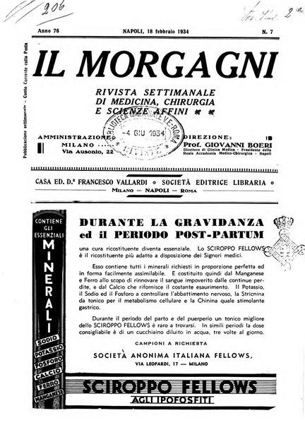 Il morgagni rivista settimanale