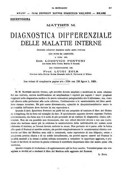 Il morgagni rivista settimanale